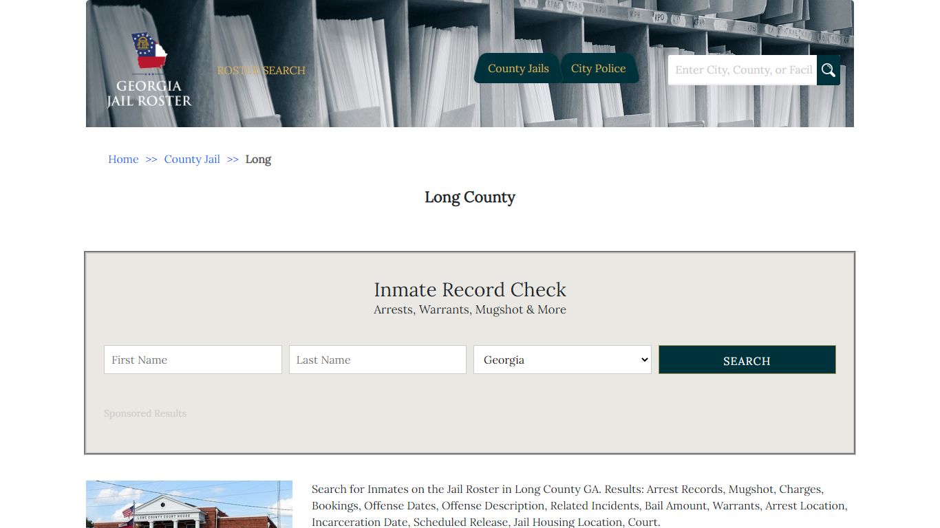 Long County - Georgia Jail Inmate Search