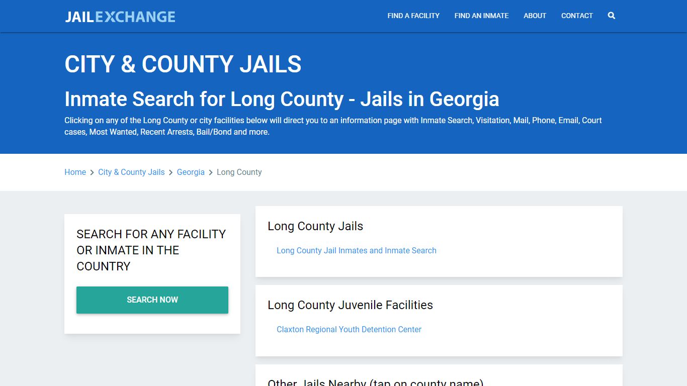 Inmate Search for Long County | Jails in Georgia - Jail Exchange